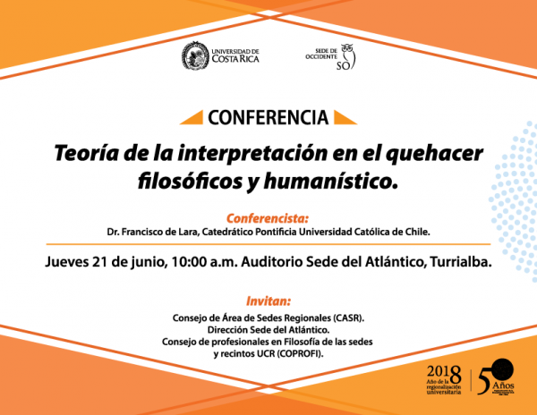 Conferencia: Teoría de la interpretación en el quehacer filosóficos y humanísticos