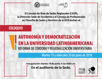 Coloquio: Autonomía y Democratización en la Universidad Latinoamericana